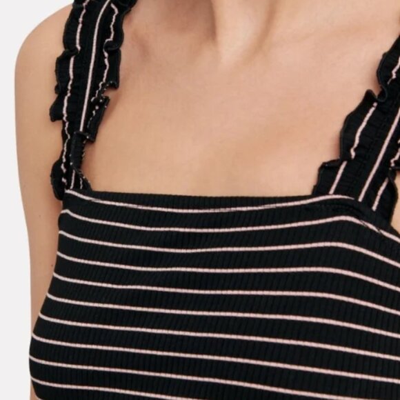 Intermix Carla Striped Ruffle Tank, S - Picture 4 of 8